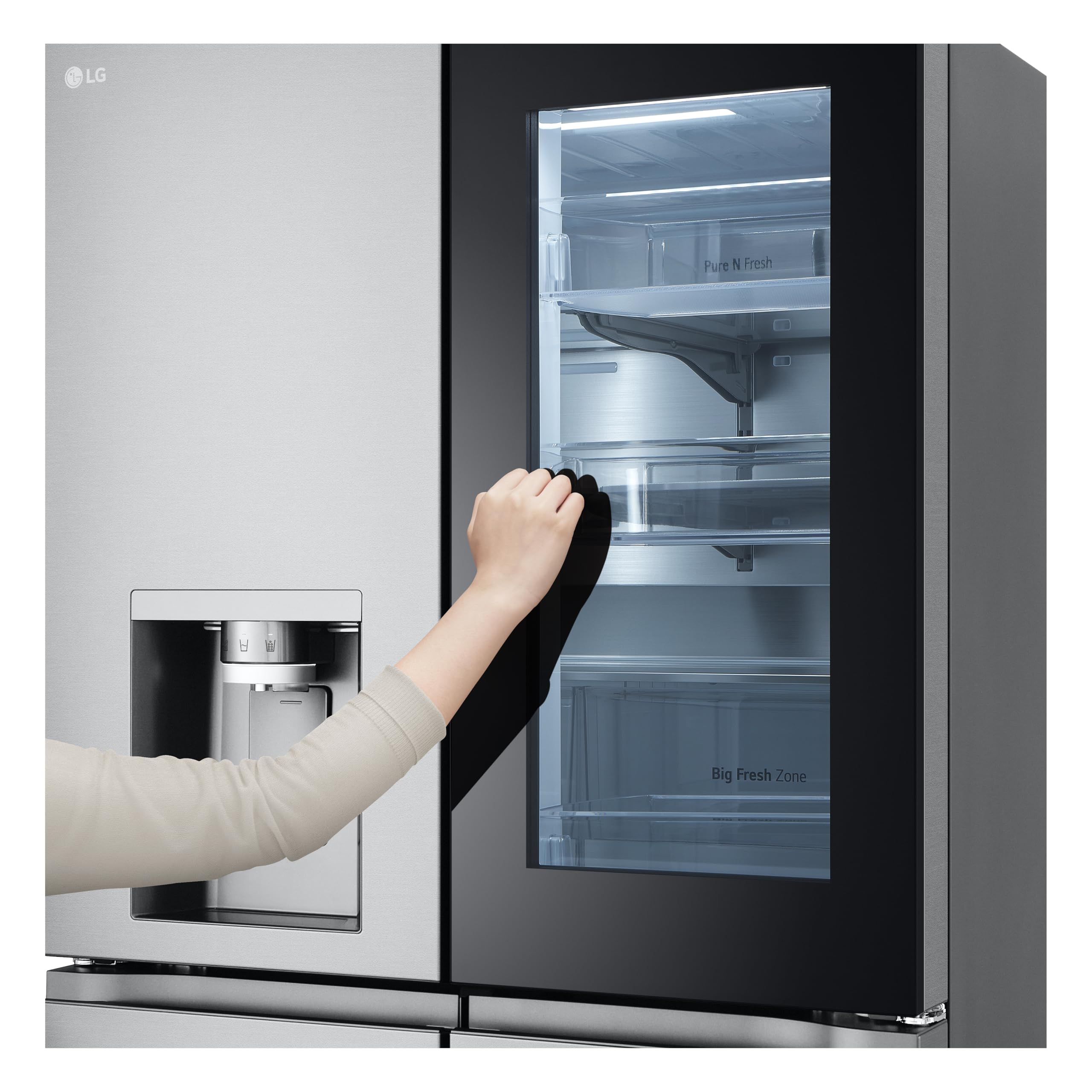 LG GMG960MBJE - Frigorifero americano, 638 Litri, No Frost, Argento, Classe energetica E