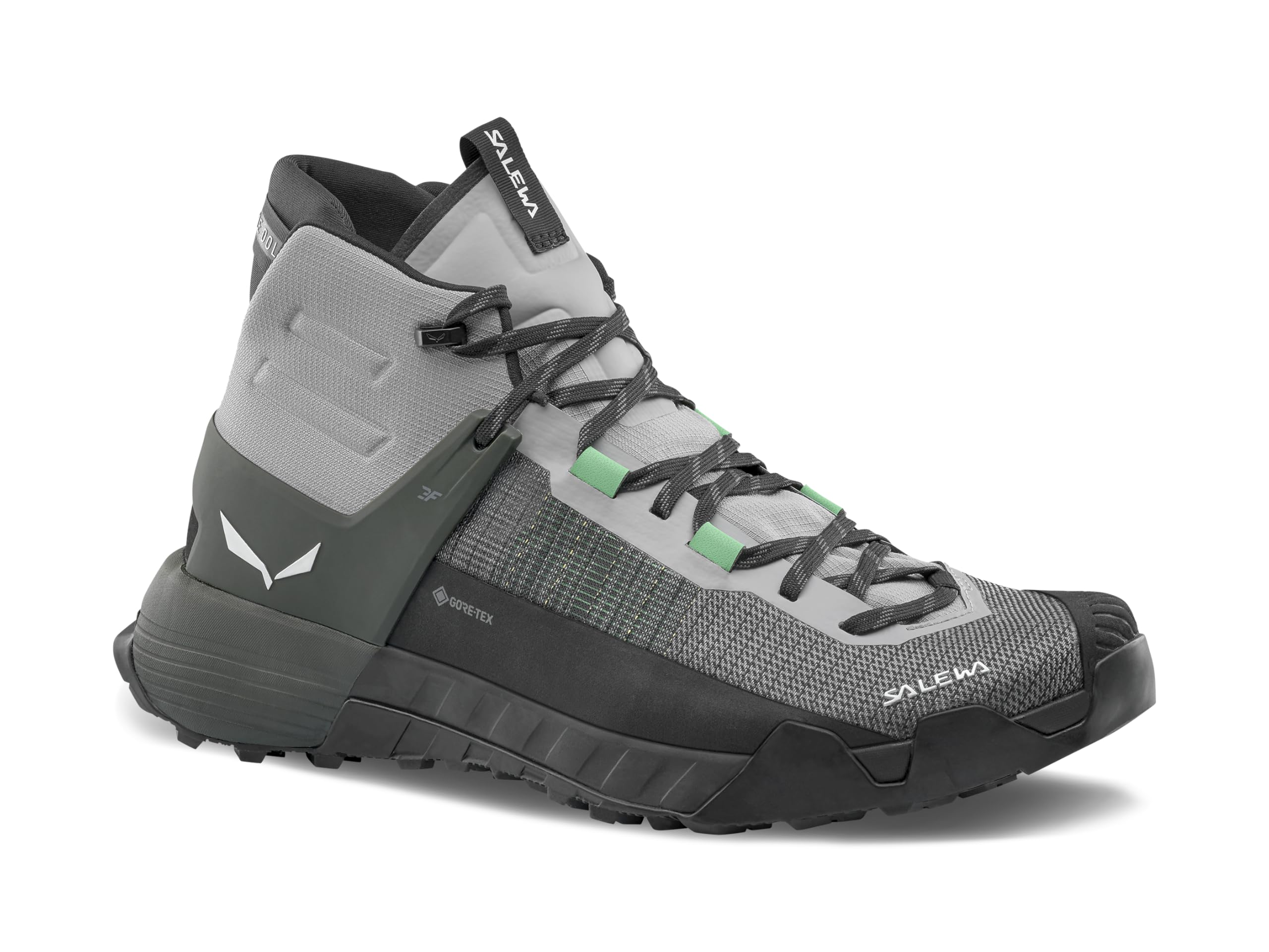 Salewa Men's Wildfire NXT Mid GTX Boots - Gore-Tex Waterproof Hiking & Trekking Boot - Alloy/Dark Olive - 9.5
