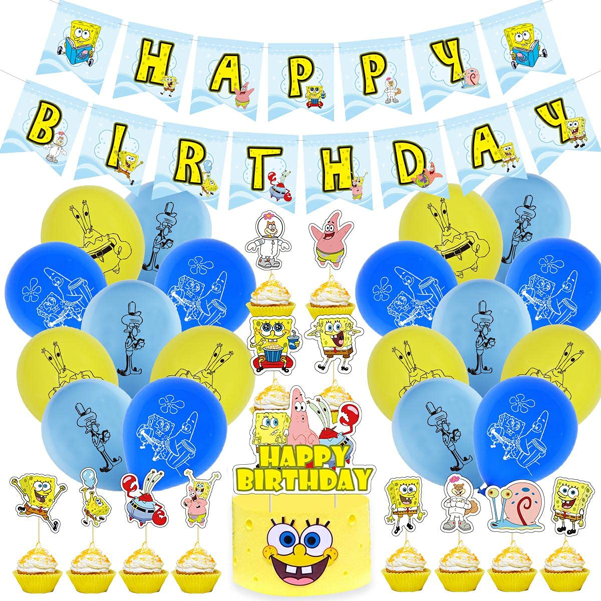 Buy Spongebob Birthday Party Supplies,Spongebob Decorations Include