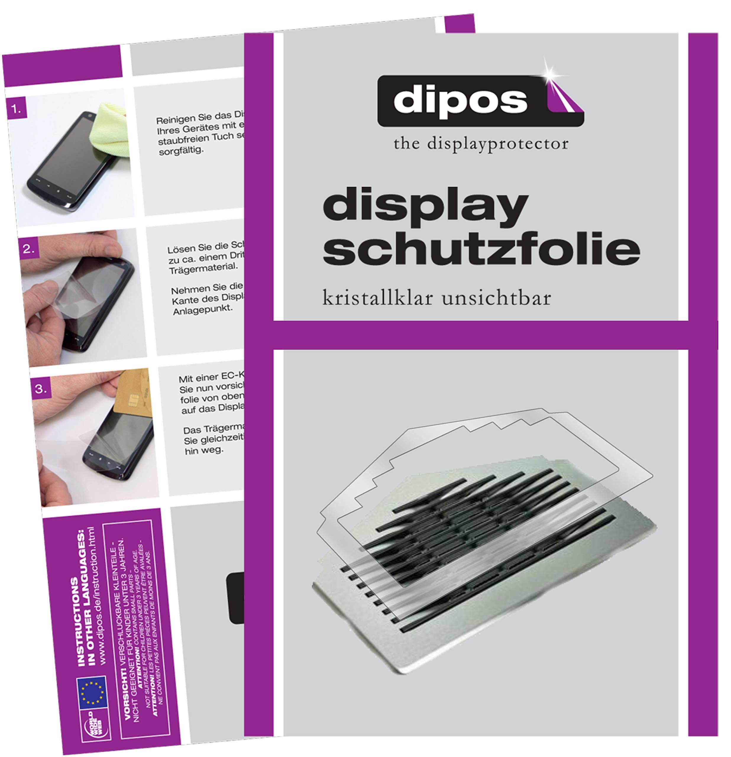 Dipos 2 Pellicole Protettive Antiriflesso Per Siemens EQ9 Plus Connect S700 - Vaschetta Raccogocce - Made In Germany