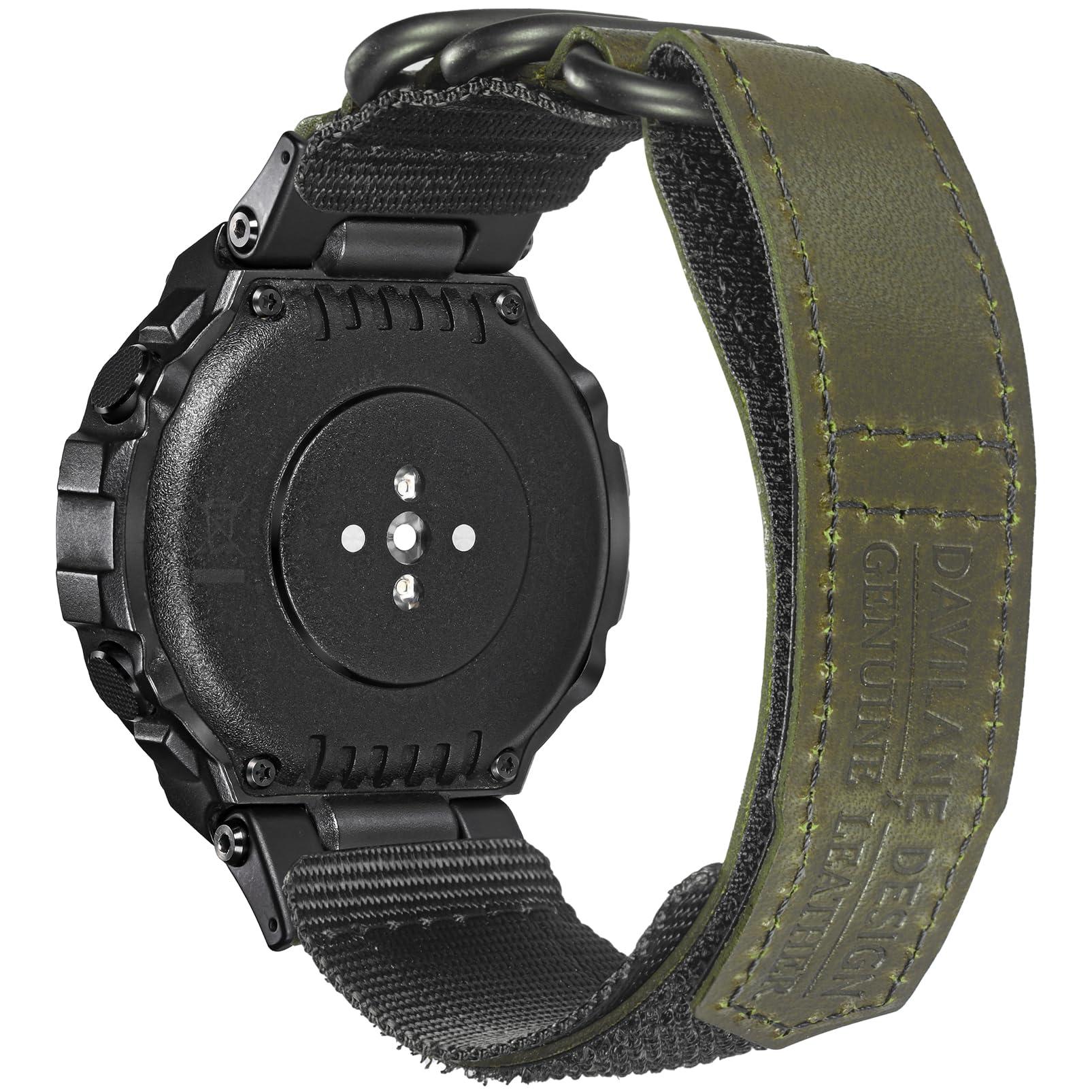 Watch Bands Compatible With Huami Amazfit T-Rex/T-Rex 2/T-Rex Pro/T-Rex Ultra,New Upgraded Connector Design,Leather Watch Band Sports Strap