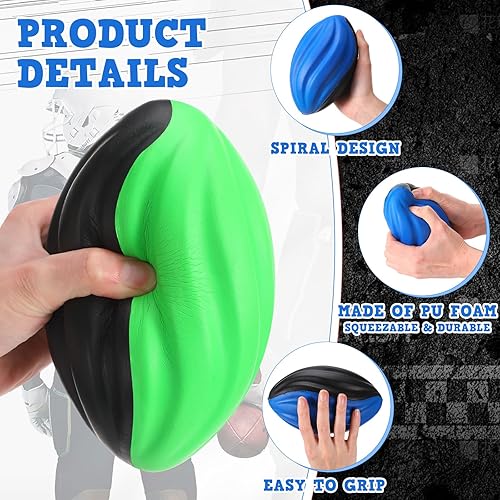 Miniatura 5 de Jerify Paquete de 20 mini balones de fútbol a granel de 7 pulgadas, pequeños balones de fútbol de espuma en espiral, fútbol de fútbol deportivo