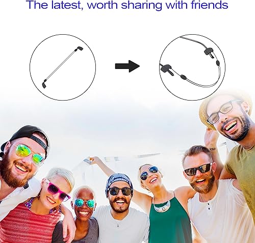 Miniatura 6 de Correas ajustables para lentes de sol, sin cola, soporte para correas de lentes para lentes para hombres y mujeres para Ray-Ban Meta