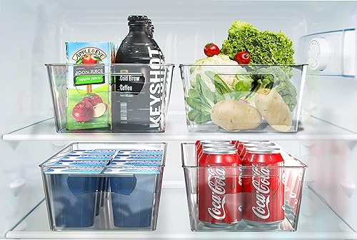 Miniatura 3 de SimpleHouseware - Organizador de contenedores de cocina tamaño L 14 x 7 x 375 pulgadas transparente