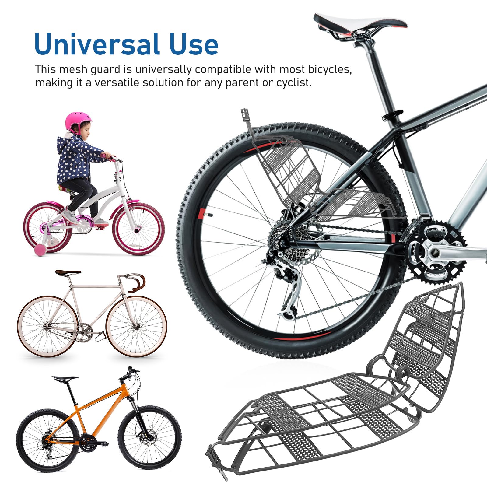 Amazon | INOOMP 自転車保護ネット 自転車 巻き込み防止ガード 自転車
