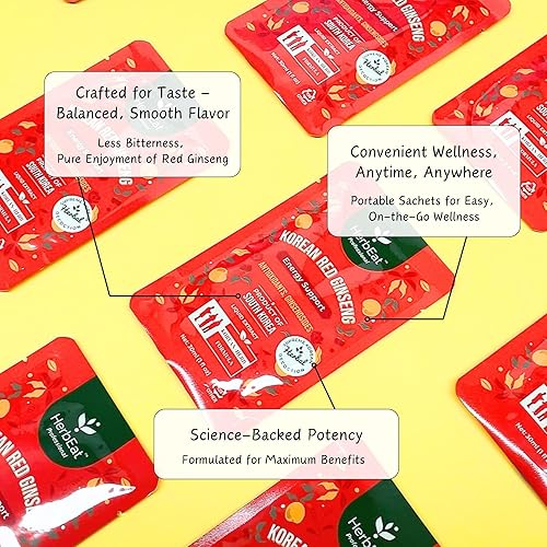 Miniatura 7 de Extracto de ginseng rojo coreano con 11 mg de ginsenósidos  Aumenta la energía, la memoria y la inmunidad, bebida de ginseng de 6 años para