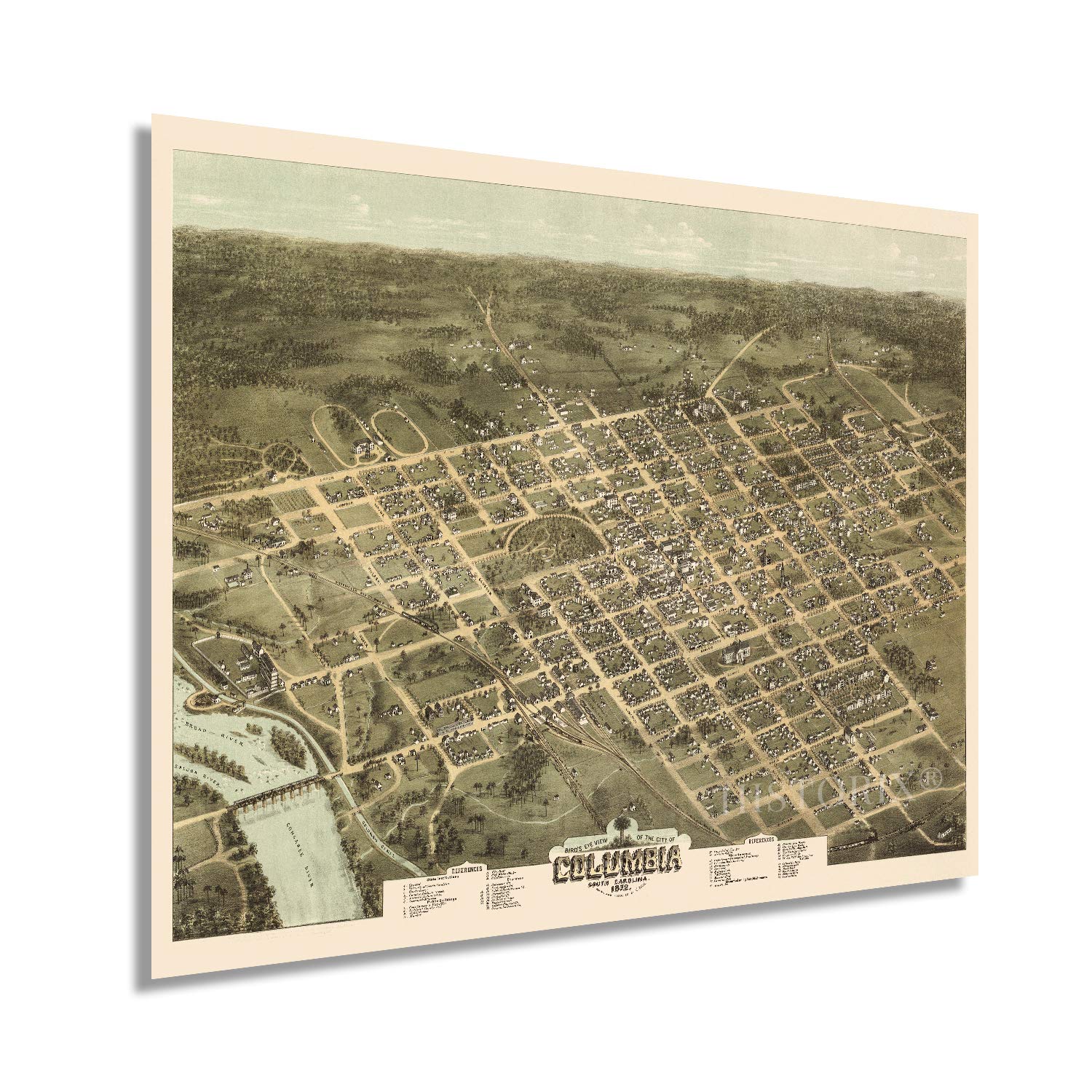 Buy HISTORIX Vintage 1872 Columbia South Carolina 24x30 Inch Vintage