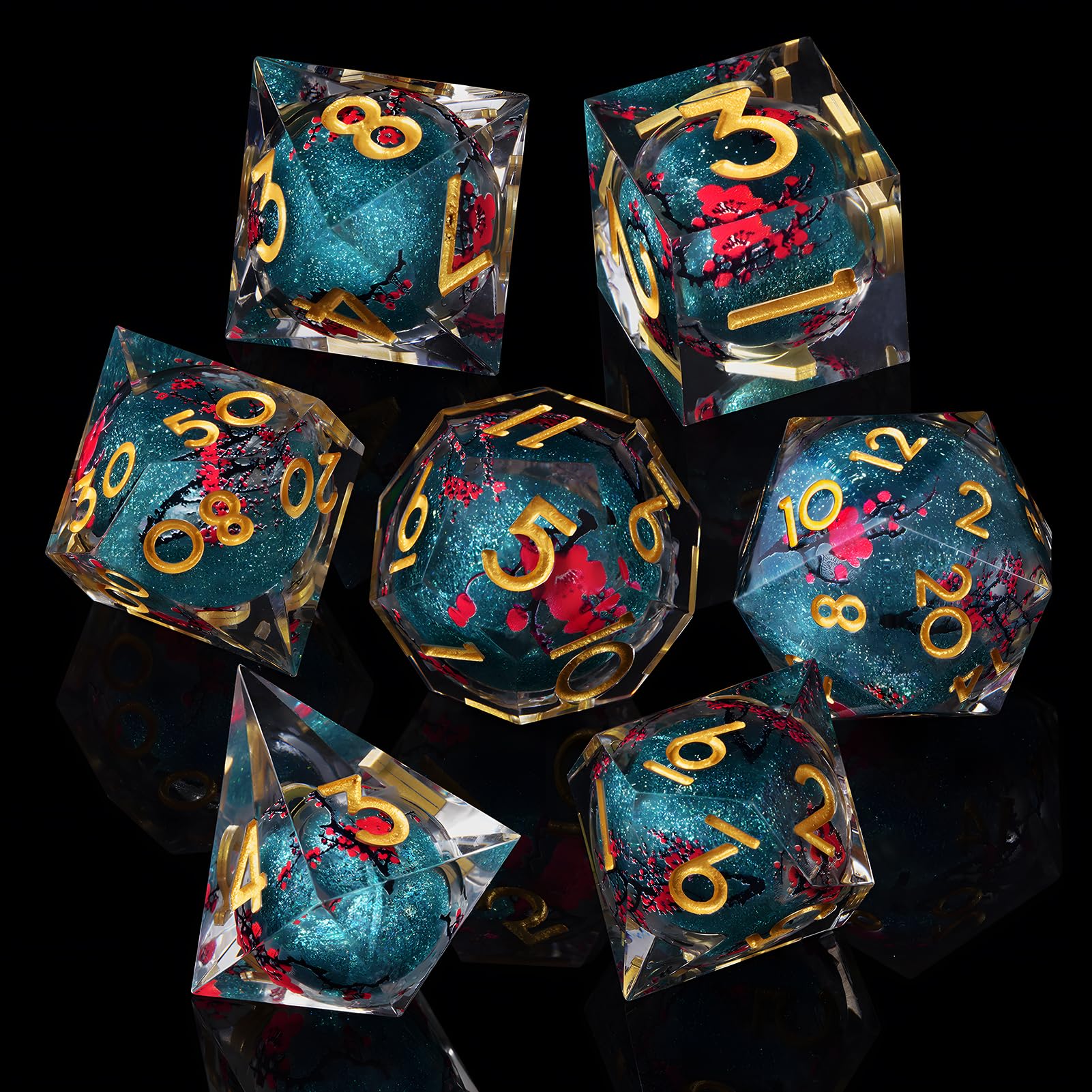 ORUZA 7 PCS Liquid Core Polyhedral DND Dice - Image 3