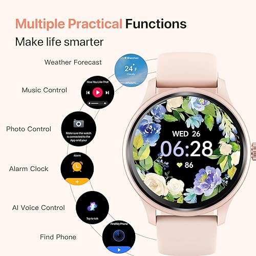 Miniatura 4 de Relojes inteligentes para hombres y mujeres, reloj inteligente AMOLED de 1.85 pulgadas con pantalla dinámica (responderhacer llamadas), más de 120