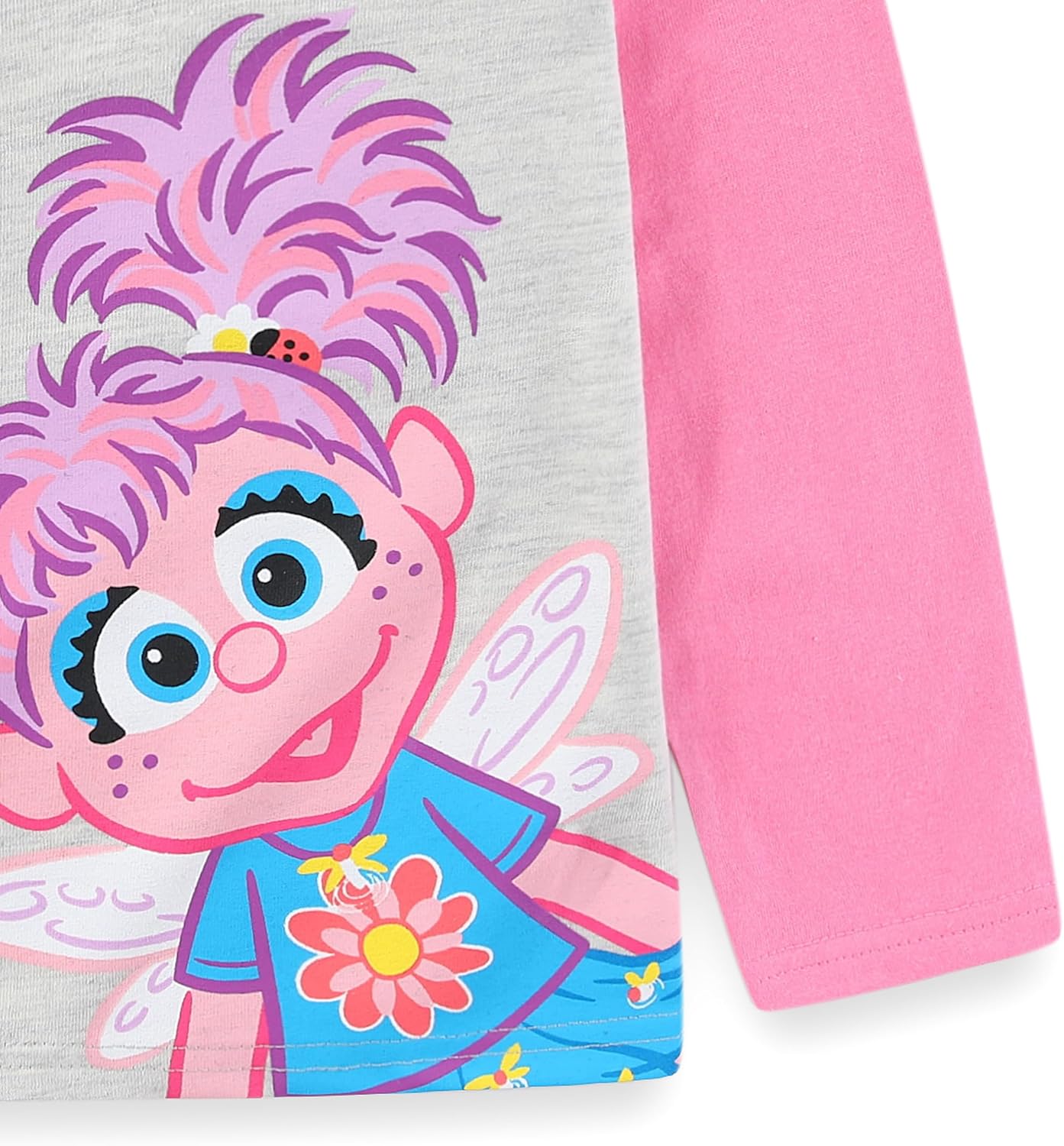 Sesame Street Abby Cadabby Girls 2 Piece Long Sleeve Shirt and French Terry Pants Set for Infant Toddler and Little Kids - Image 5