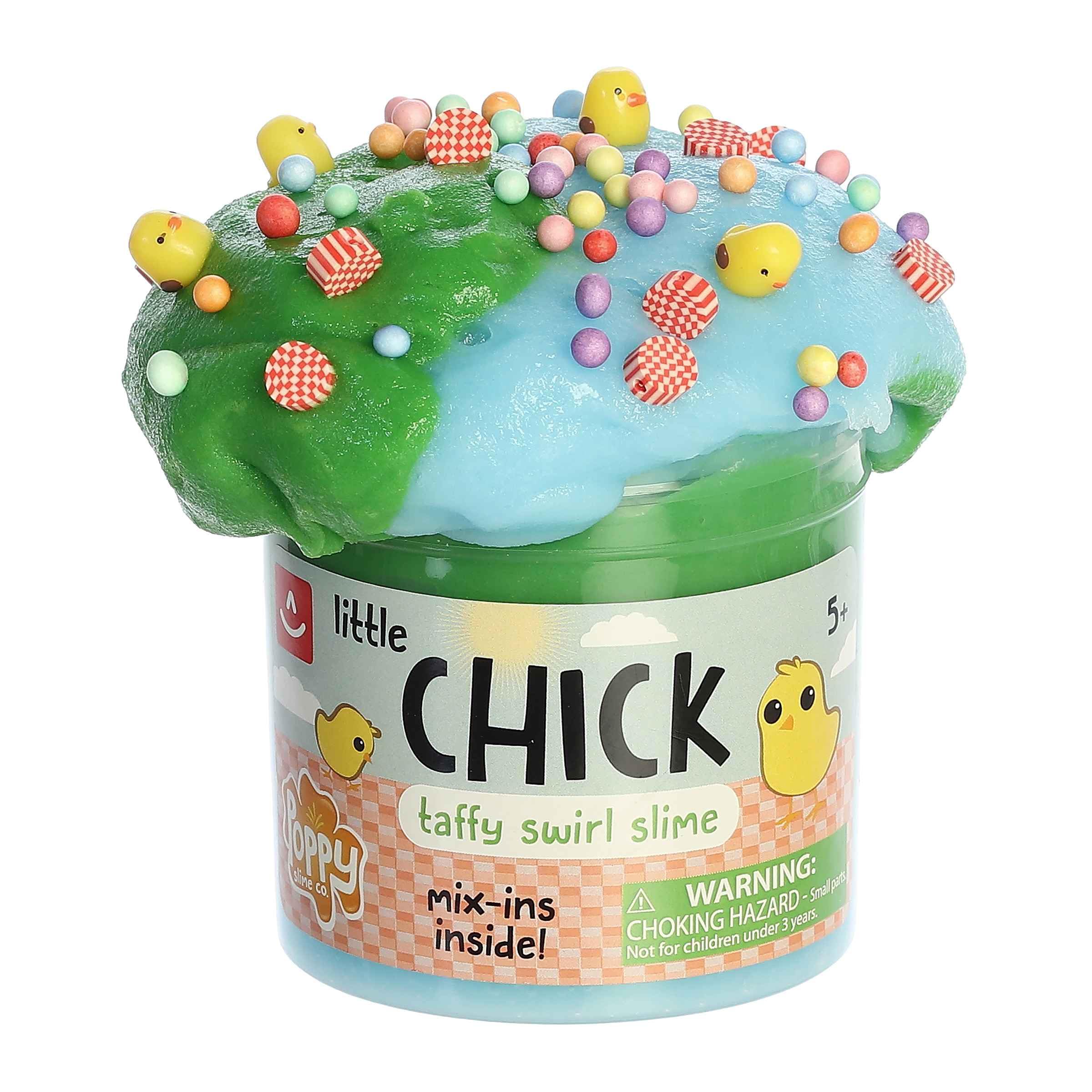 Aurora® Toys Gooey Poppy Slime Co.™ Little Chick Slime Toy - Sensory Play for Fun Playdates - for Kids 5+ Years, Adults, and Parents - Green and Yellow 11.3 oz
