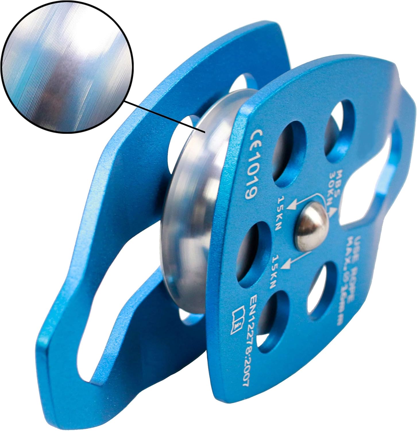 Geelife 20KN Micro Climbing Pulley General Purpose Small Aluminum Rope Pulleys for Rescue/Aloft Work/Rappelling Etc. (Blue, Single Pulley 3) : Sports & Outdoors