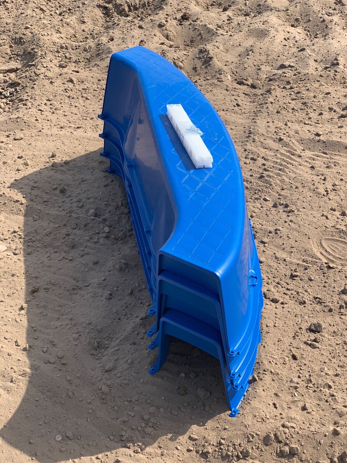 Sandkasten Kunststoff 150x150x20 cm Gelb Blau Buddelkasten Kinder Garten | BURI Sandkasten Made in Germany – stabil, wetterfest und ideal für Garten, Sandspielzeug, Kies und Outdoor-Spielbereiche