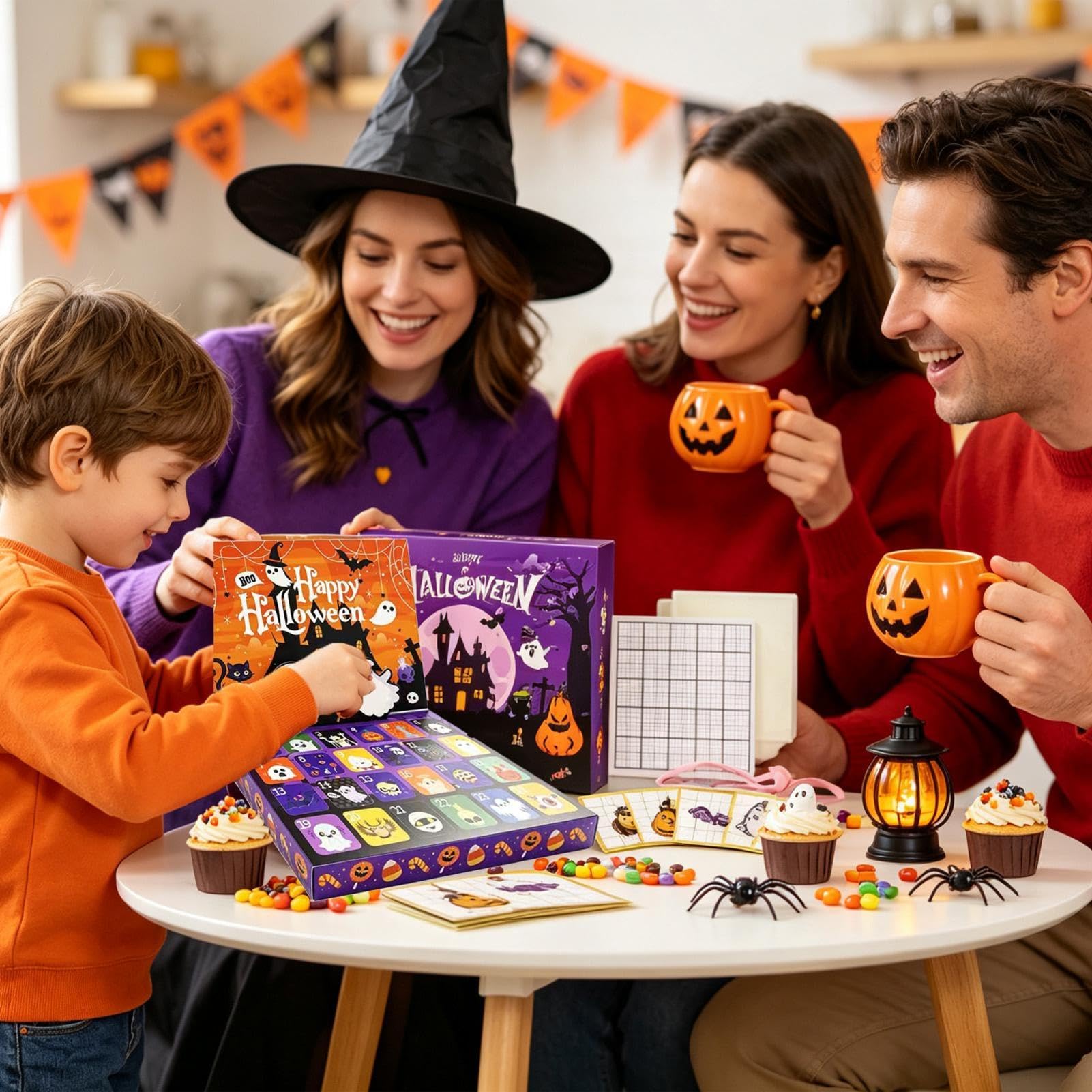 Calendario 'Avvento di Halloween 24 Giorni Di Lavoretti Spaventosi Con | Decorazione Halloween Per Famiglia Feste