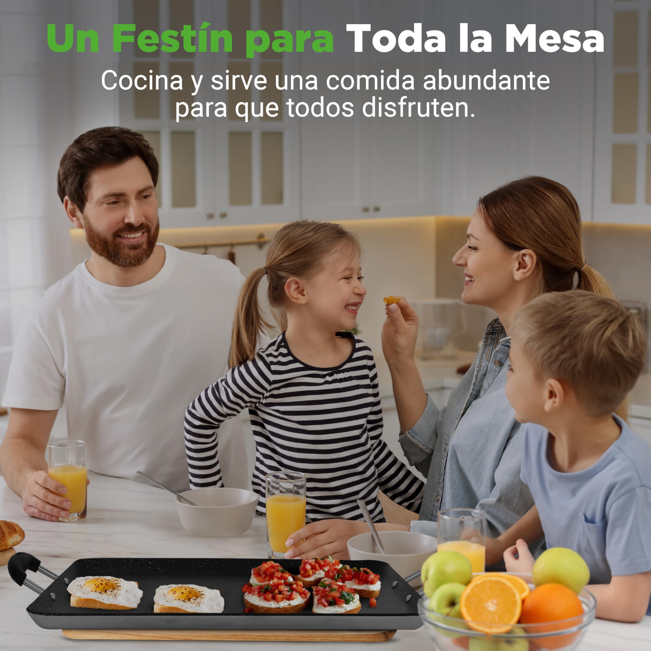 Nutrichef sarten parrilla, Grill, 28cms, Anodizada, Asador, Plancha cocina, Antiadherente, Asas reforzadas, Apto para lavavajillas