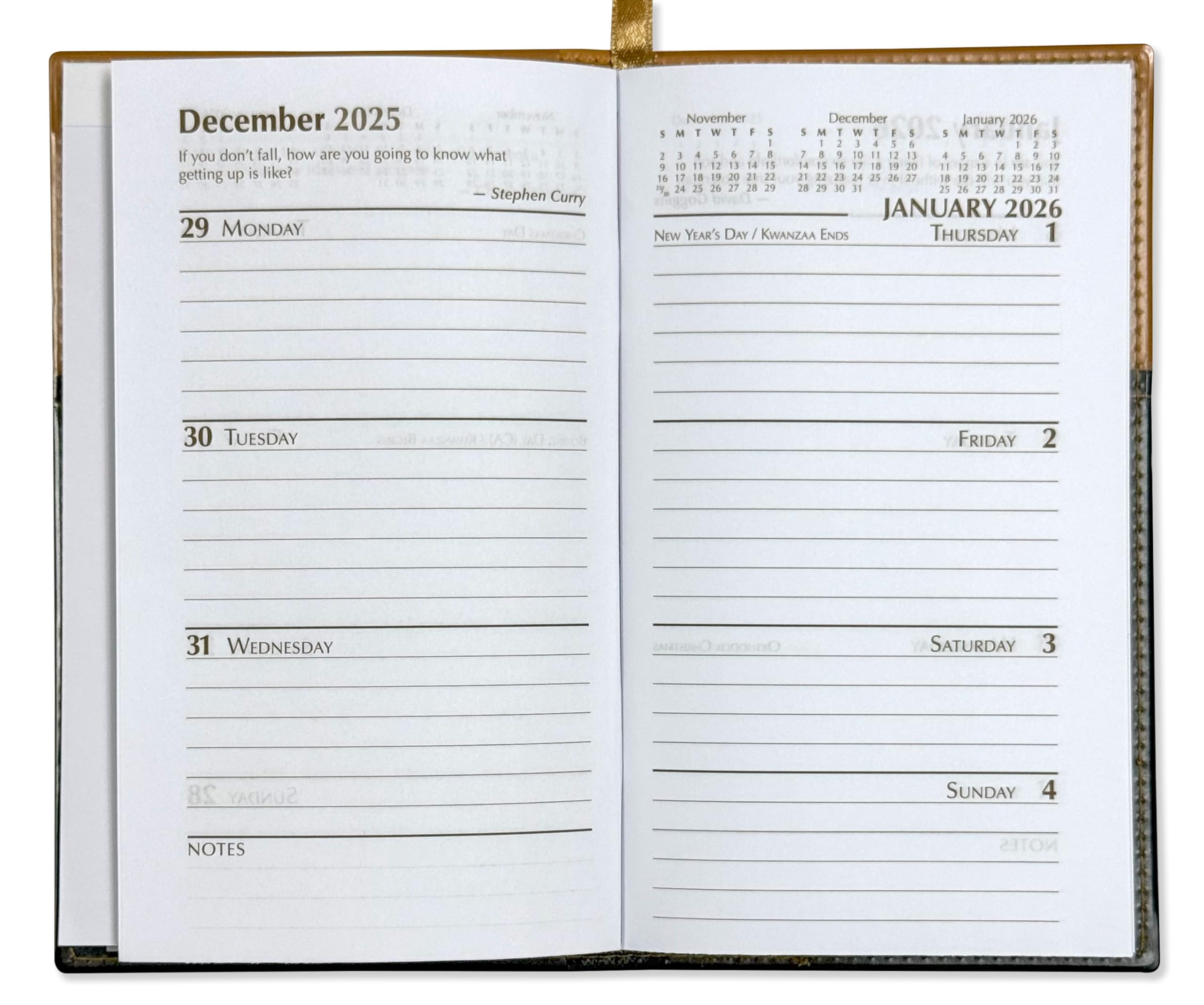 BookFactory Calendario semanal de bolsillo 2026, calendario semanal 2026, agenda 2026, organizador con bloc de notas (CAL-2026-bolsillo (organizador))