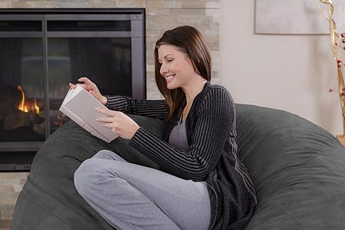 Miniatura 4 de Silla Chill Sack Bean Bag muebles de espuma de memoria gigante y una tumbona grande Gran sofá con gran cubierta de gamuza suave resistente al agua