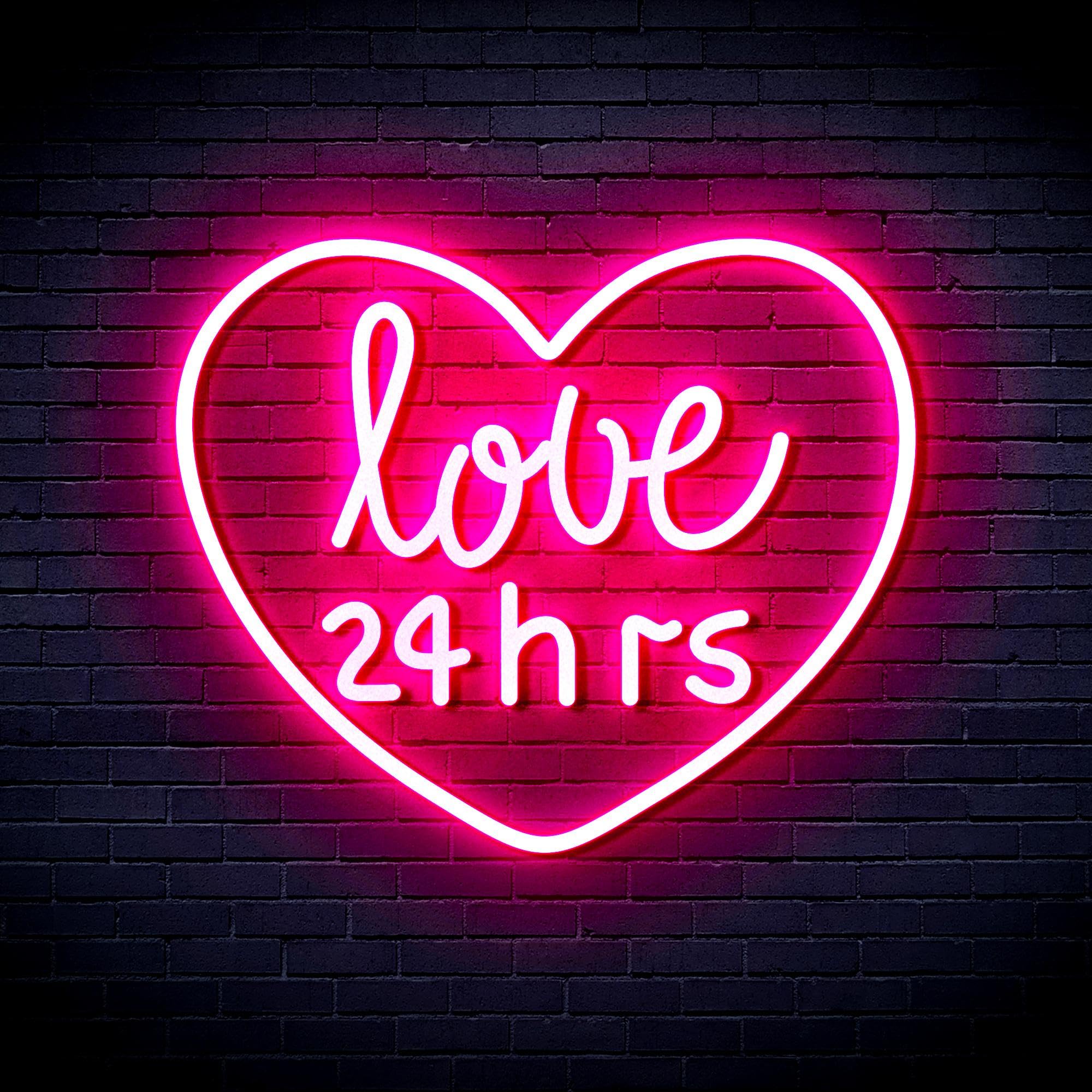 Amazon.co.jp: Love 24 Hours Flex シリコン LED ネオンサイン
