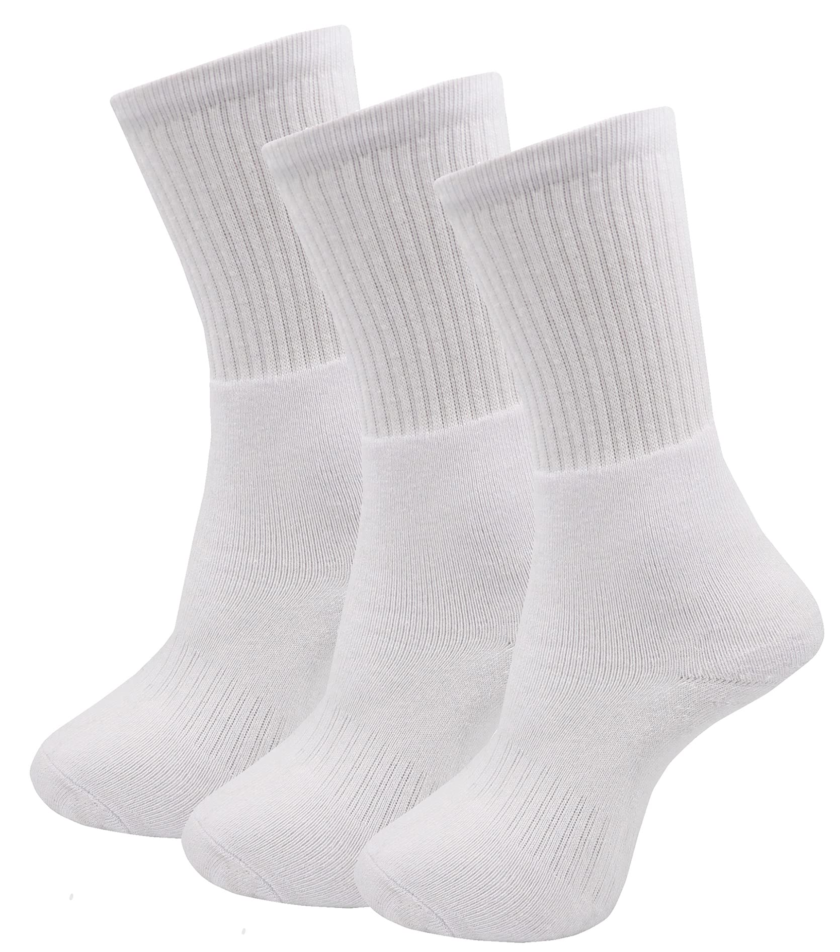 RC. ROYAL CLASS Men's Calf Length Cotton Terry Towel Cushion Solid-Plain Socks (Pack of 3 Pairs)