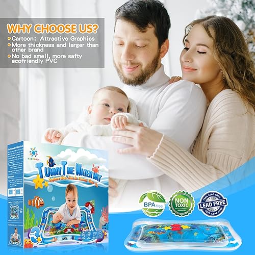 Miniatura 7 de VOCH GALA Estera inflable del agua del tiempo del barriga juguetes para bebés para 3 6 9 12 meses niños niñas regalo ideal para el bebé para cumplir