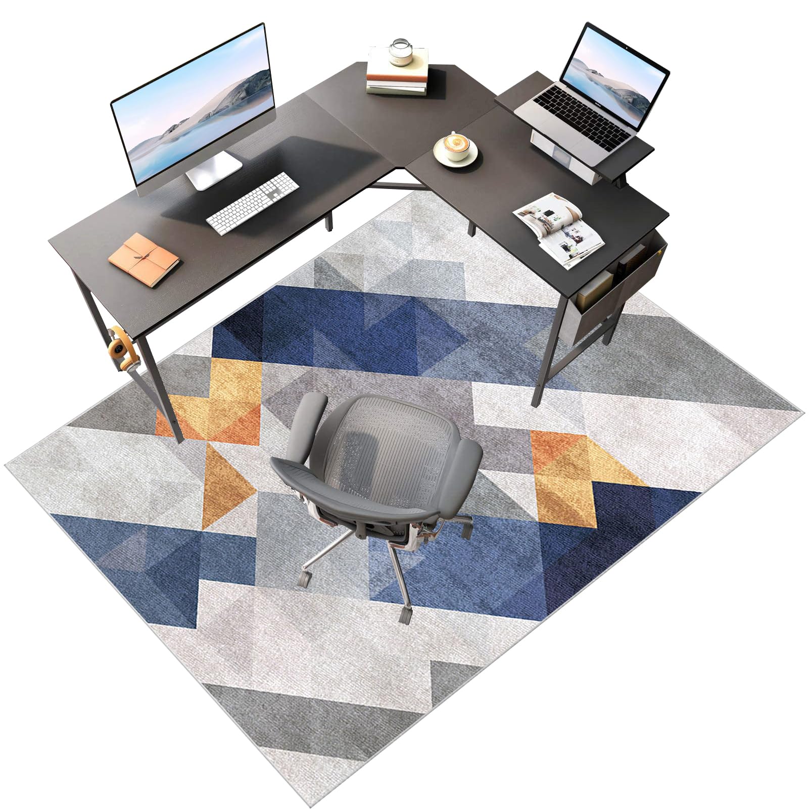 Tappeto Sedia Ufficio Tappeto Salvapavimento Antiscivolo Ufficio Protettore del Pavimento Tappeto per Sedia con Ruote Tappeto Sedia Gaming Pavimenti per Parquet e Pavimenti Duri 80 x 120 cm