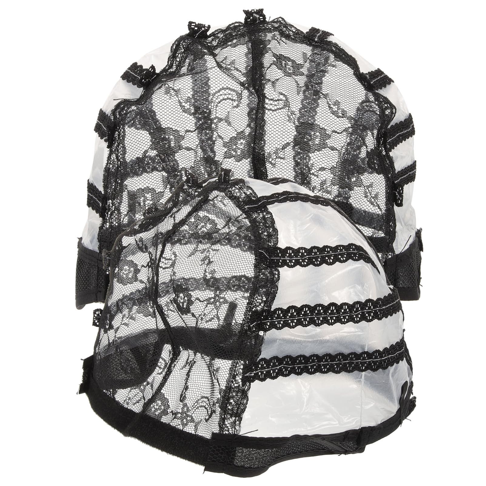 TOVINANNA 2Pcs Shaped Stretchy Hair Net Dome Caps for Making Wigs Breathable Lace Wig Head Cover Fit Comfortable Wig Accessories for Women