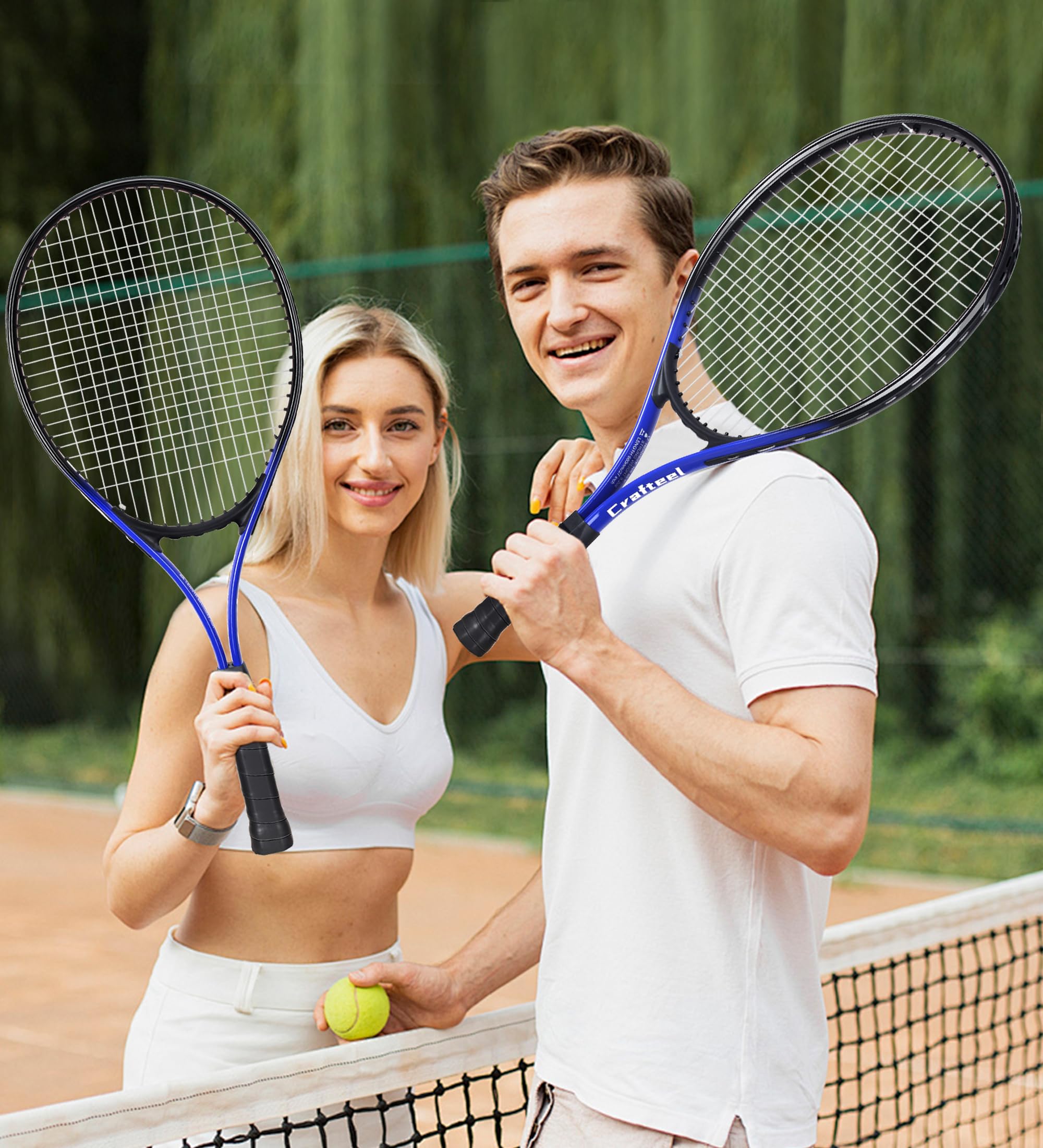 Lot de 2 raquettes de tennis 68,6 cm pour débutants