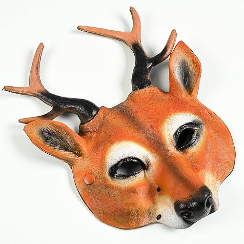 Miniatura 2 de 1 máscara de cornamenta de Navidad, máscara de animal de Navidad, máscara de ciervo para Navidad, Halloween, Pascua, disfraces, fiesta, accesorios