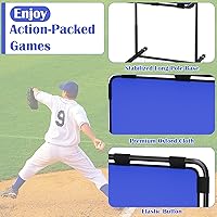 Vista 3 de Béisbol Strike Zone Target para bolas de plástico, altura ajustable, color azul