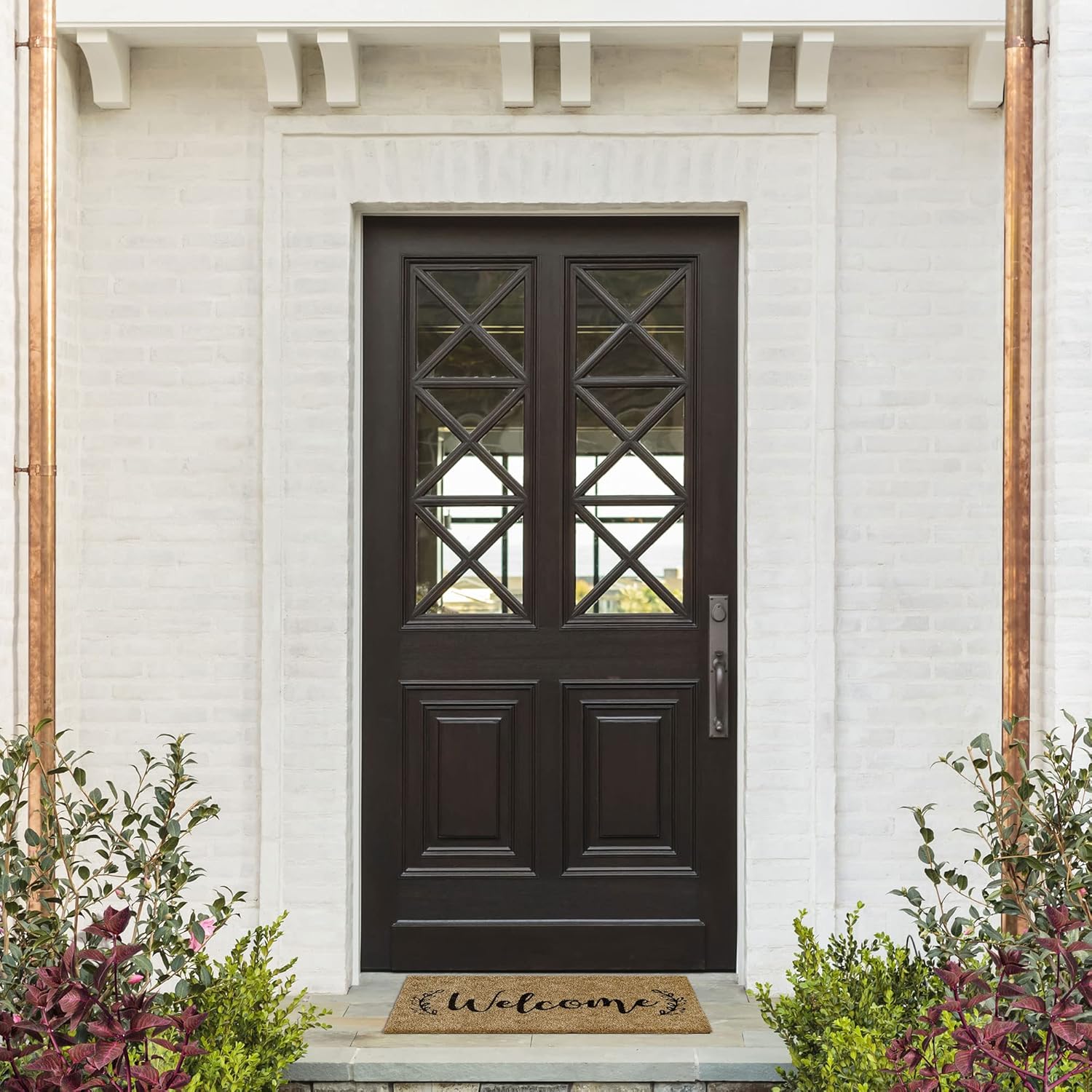 Barnyard Designs Doormat Welcome Mat for Outdoors, Large Front Door Entrance Mat, Brown (Welcome, 30x17)