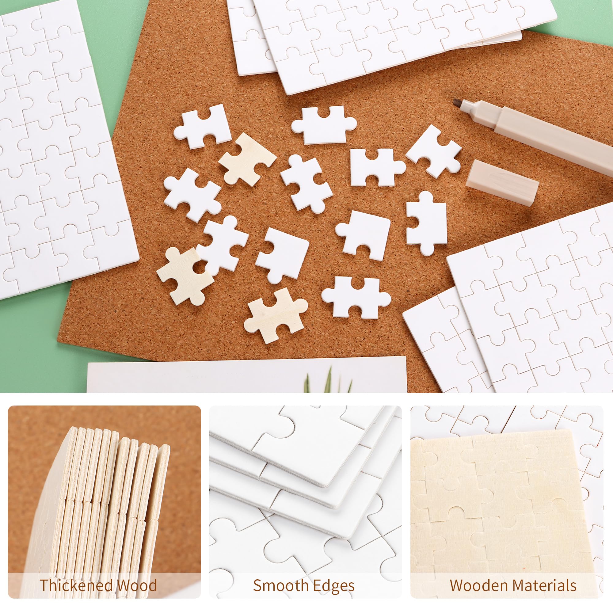 BAOFALI 20 Schiume Adesive Per Puzzle 15,3x10,3 Cm - Foglio Adesivo Per Creare Puzzle Personalizzati Con Foto