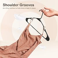 Vista 4 de HOUSE DAY Perchas de Plástico Premium Paquete de 10, Perchas para Ropa que Ahorran Espacio, Colgador Resistente para Abrigos - Organizadores