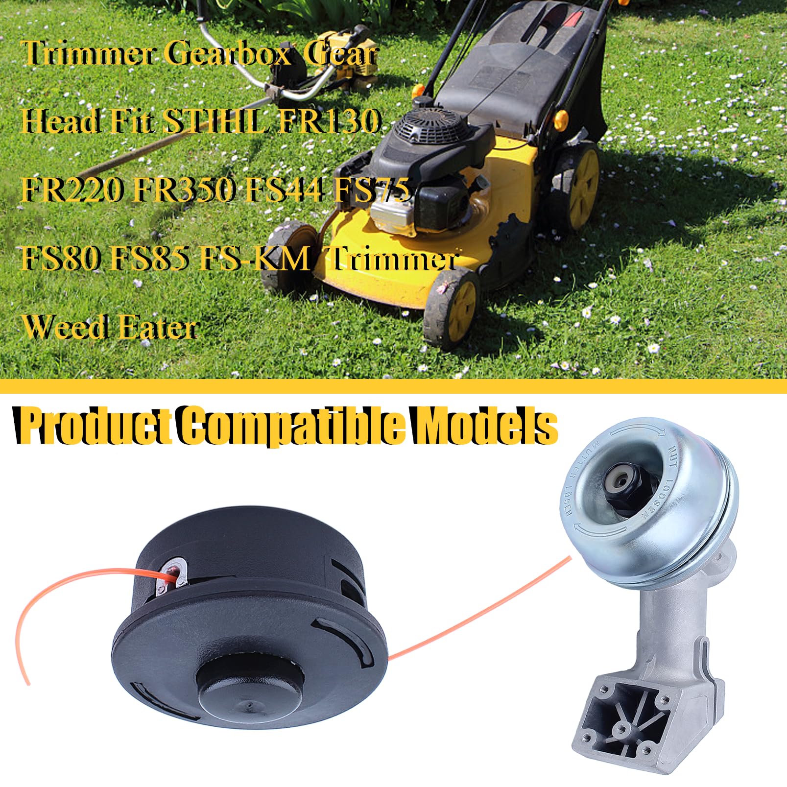 Cabezal de engranaje de caja de engranajes para recortadora STIHL FR130 FR220 FR350 FR450 FR480 FS44 FS75 FS80 FS85 FS-KM Trimmer Weed Eater