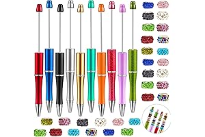 10 Pcs Beadable Pens Set with Rhinestone Beads