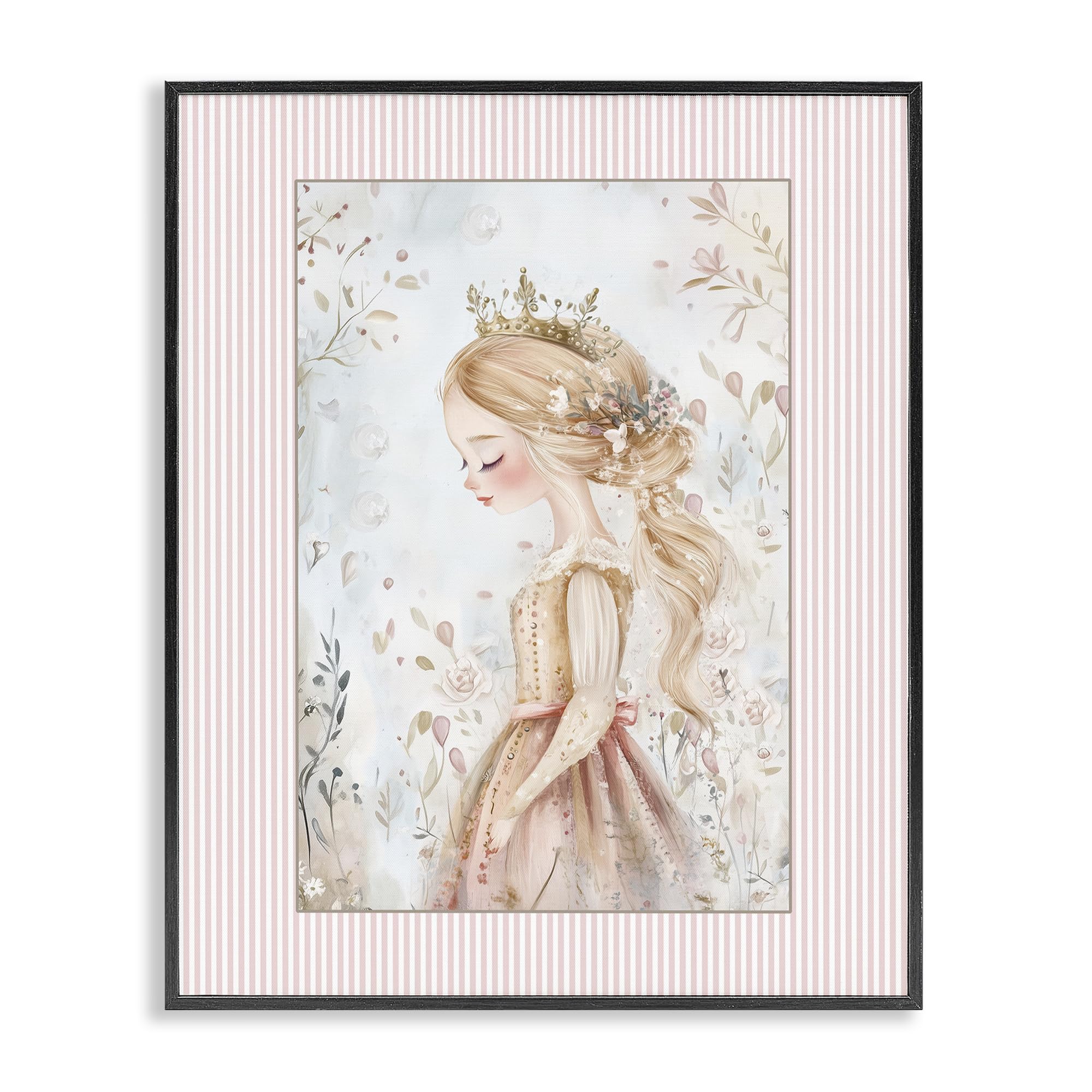 Stupell Industries 'Enchanted Dreams Princess', Framed Giclee Art, Black, 11 x 14 Inches, Easy to Hang and Sturdy, Made in USA, by Christine Simpson Art