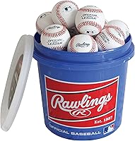 Rawlings Official League Baseballs 12U Youth Leather Cover 24 Count - Game & Practice Bulk Pack