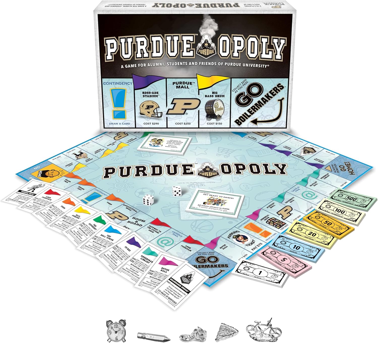 Late for The Sky Purdue University Purdueopoly Board Game, Opoly-Style Campus Edition for 2-6 Players, Family Game Night, Alumni Collectible with Tokens and Landmark Properties