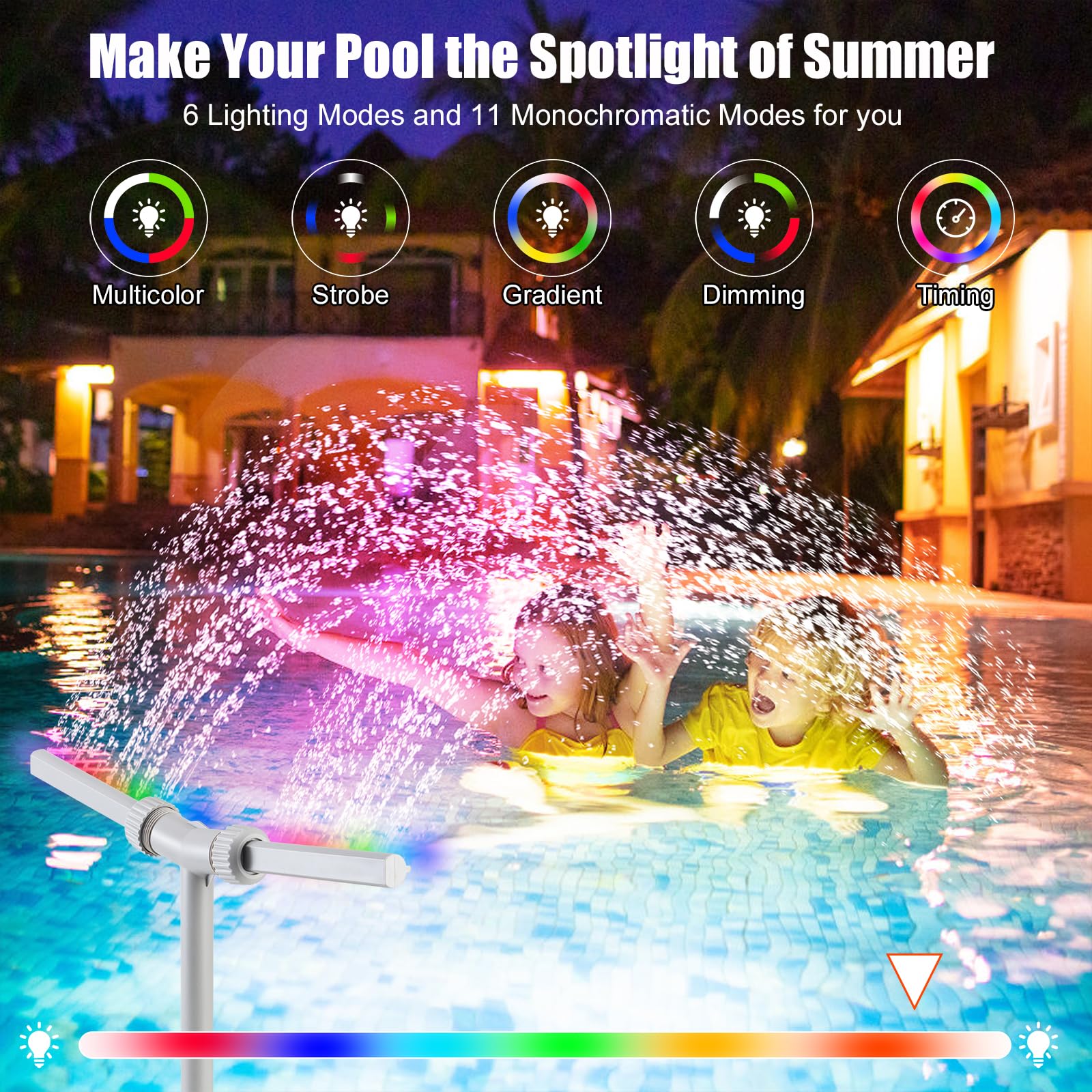 Photo 1 of ****MISSING LIGHTS ***** SWIMMORY Pool Fountain with Lights and Remote