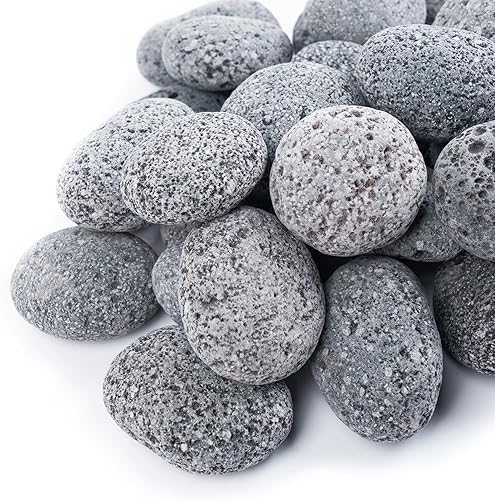 Miniatura 8 de GASPRO Rocas grandes de lava negra de 10 libras, 1-3 pulgadas, ideal para fogatas al aire libre, chimeneas interiores con propano y gas natural