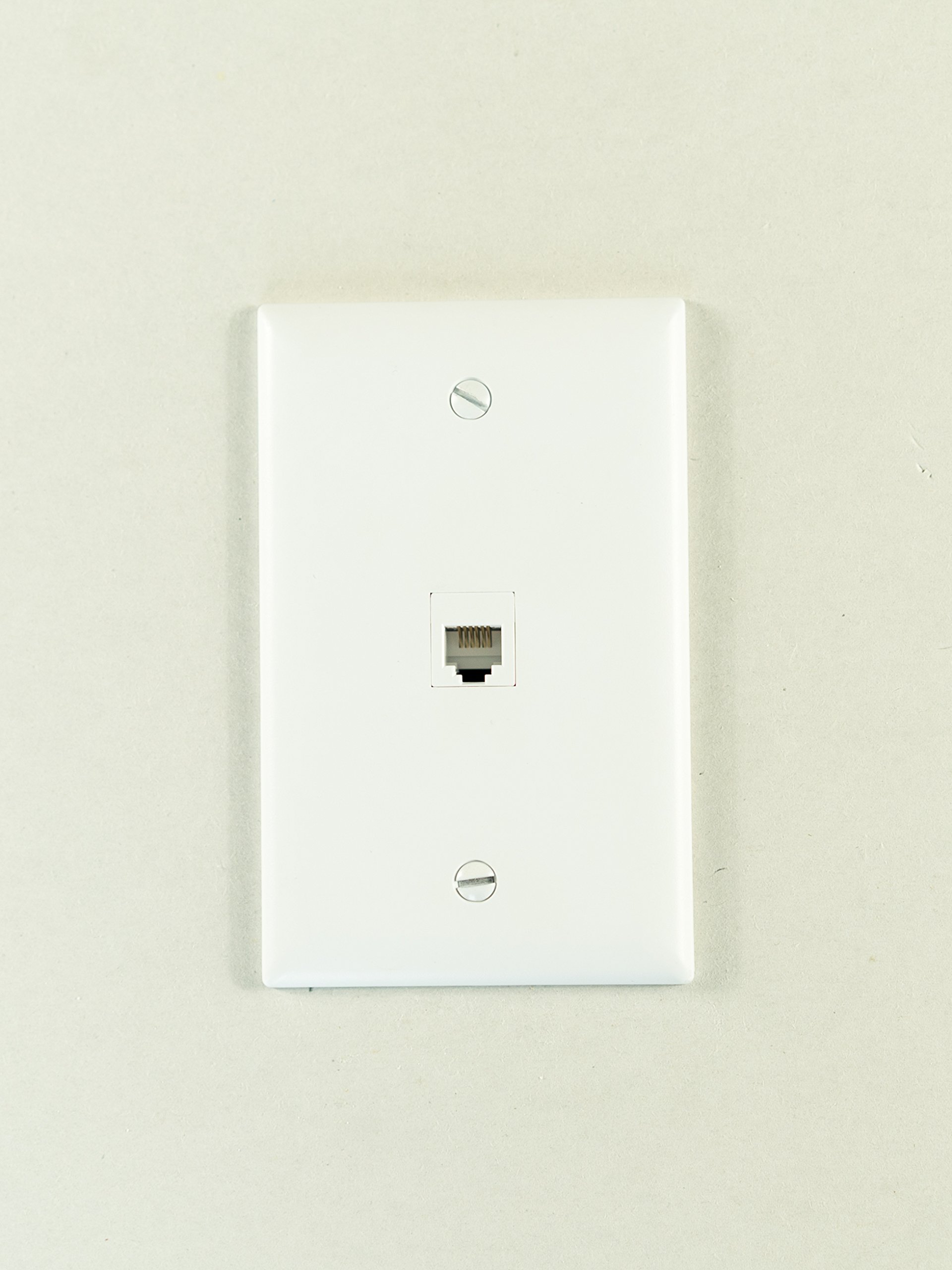 On-Q WP3452WHWP2 Keystone Wandplatte, 1-fach, Weiß Für Netzwerk-/Dosen-Einsätze