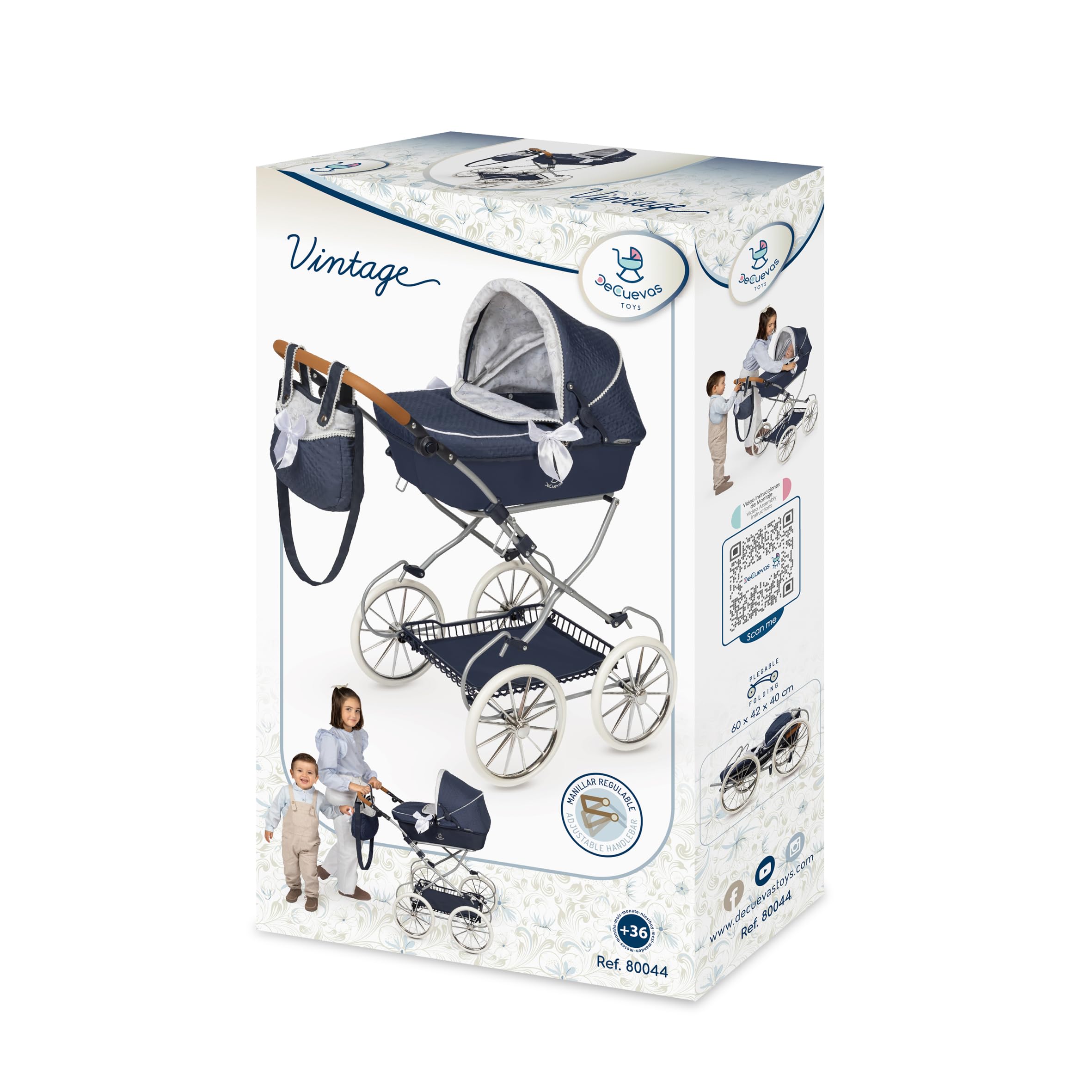Składany wózek dla lalek Vintage DeCuevas Toys 80044