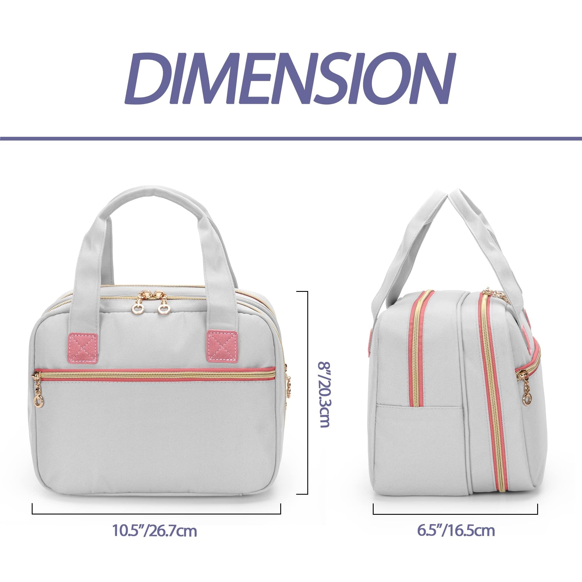 Damero Sac de Tire-Lait Portable Compatible avec Les Tire-Lait Elvie et Willow, Sac de Transport avec Sac de Glace pour Tire-Lait Portable, biberons, pièces de Pompe