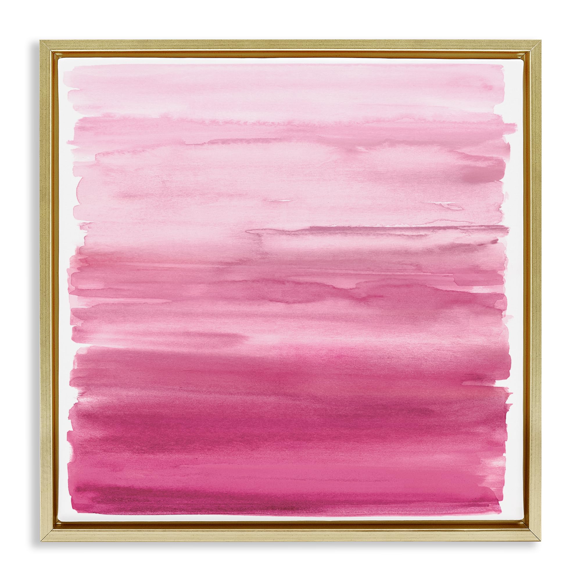'Gradient Pink Blush'| Floating Frame Canvas Art