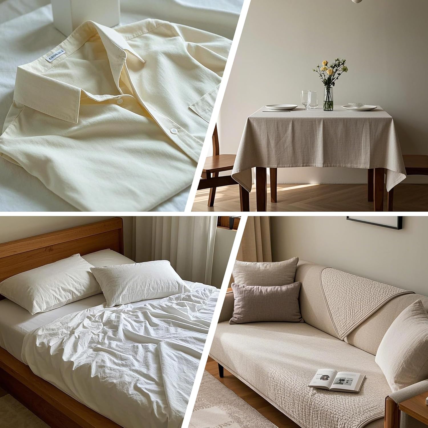 Bright Yellow Cotton Fabric, Natural 100% Cotton Poplin Fabric by The Yard 59 Inches Wide Lining Fabric for Sewing Apparel Cloth Soft Embroidery Quilting, 5 Yard