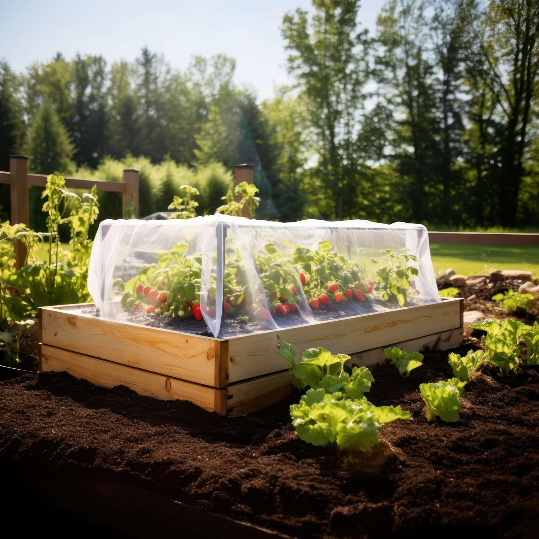 Rete Per Insetti da Giardino 3x3 Metri | Tessuto a Maglia Bianca di Diverse Dimensioni, Zanzariera Per la Protezione di Frutta e Verdura | Barriera Insetti Per Fragole, More e Piante di Bacche