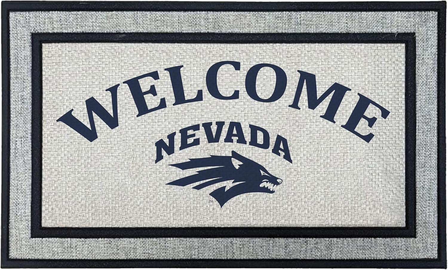KH Sports Fan 18x30 Gray Nevada Wolf Pack Welcome Doormat NCAA Rug