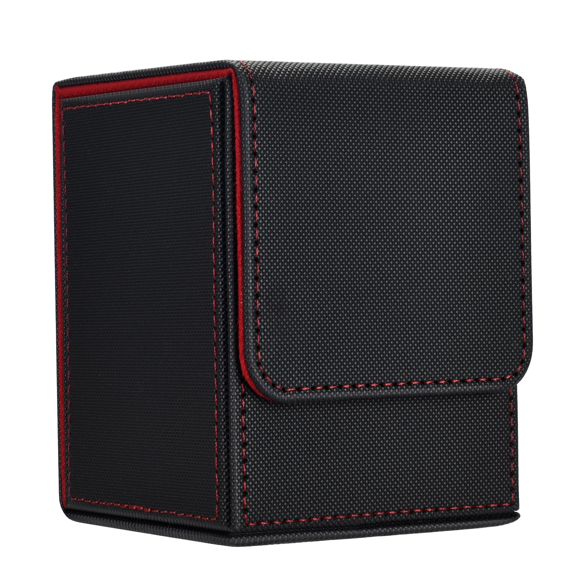 Zettokete MTG Deck Box with 2 Dividers, Large Capacity Commander Deck Box Fits 80+ Double-Sleeved Cards, PU Leather Card Case Compatible with Magic Commander YuGiOh TCG CCG, Black — image 1