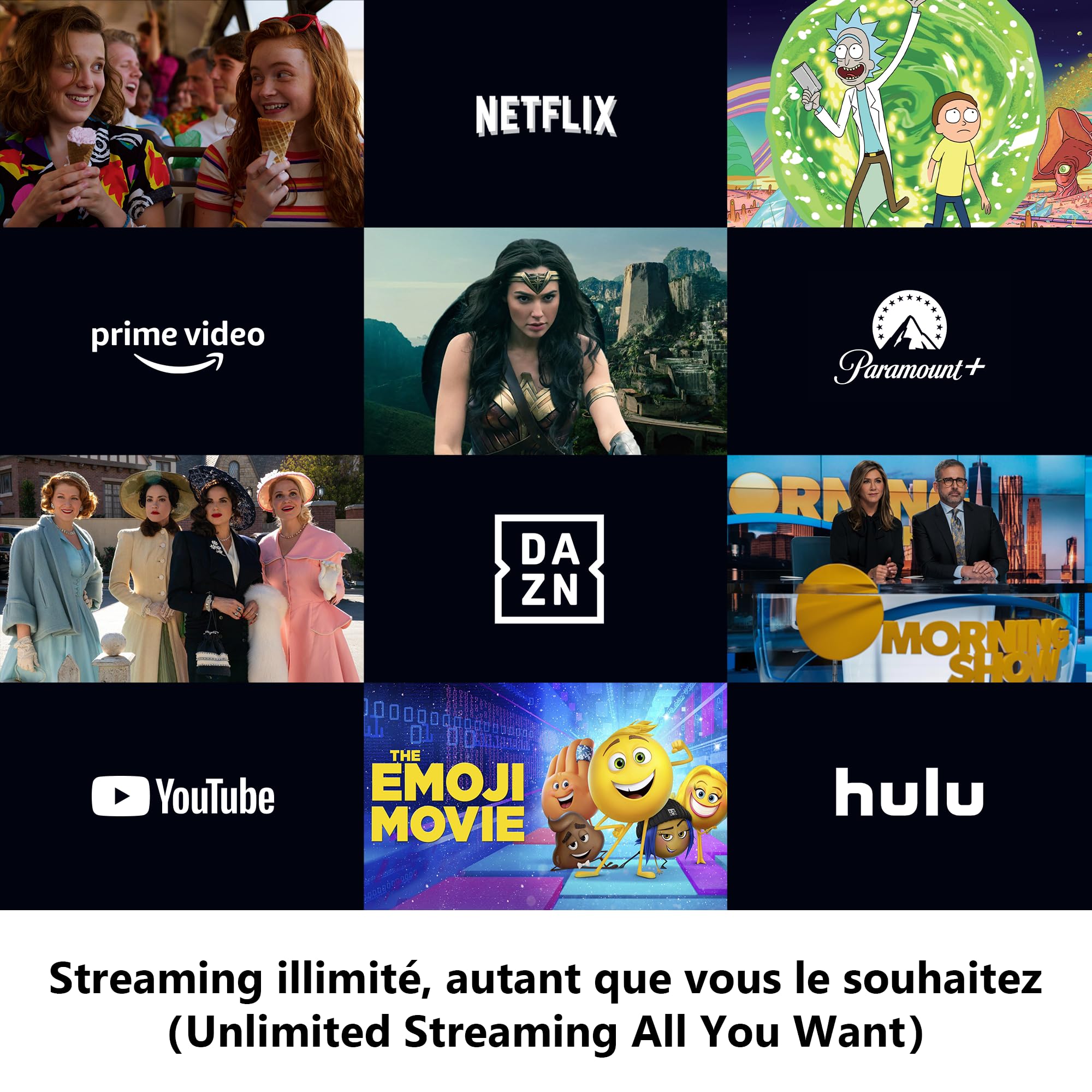 HDMI sans Fil, 4K/5G Rallonge Émetteur et Récepteur Ultra HD 164FT/50M, Prise en Charge Multilingue, Lecteur de Streaming Audio Vidéo, pour Laptop/PC/Camera vers HDTV/Projector/Monitor