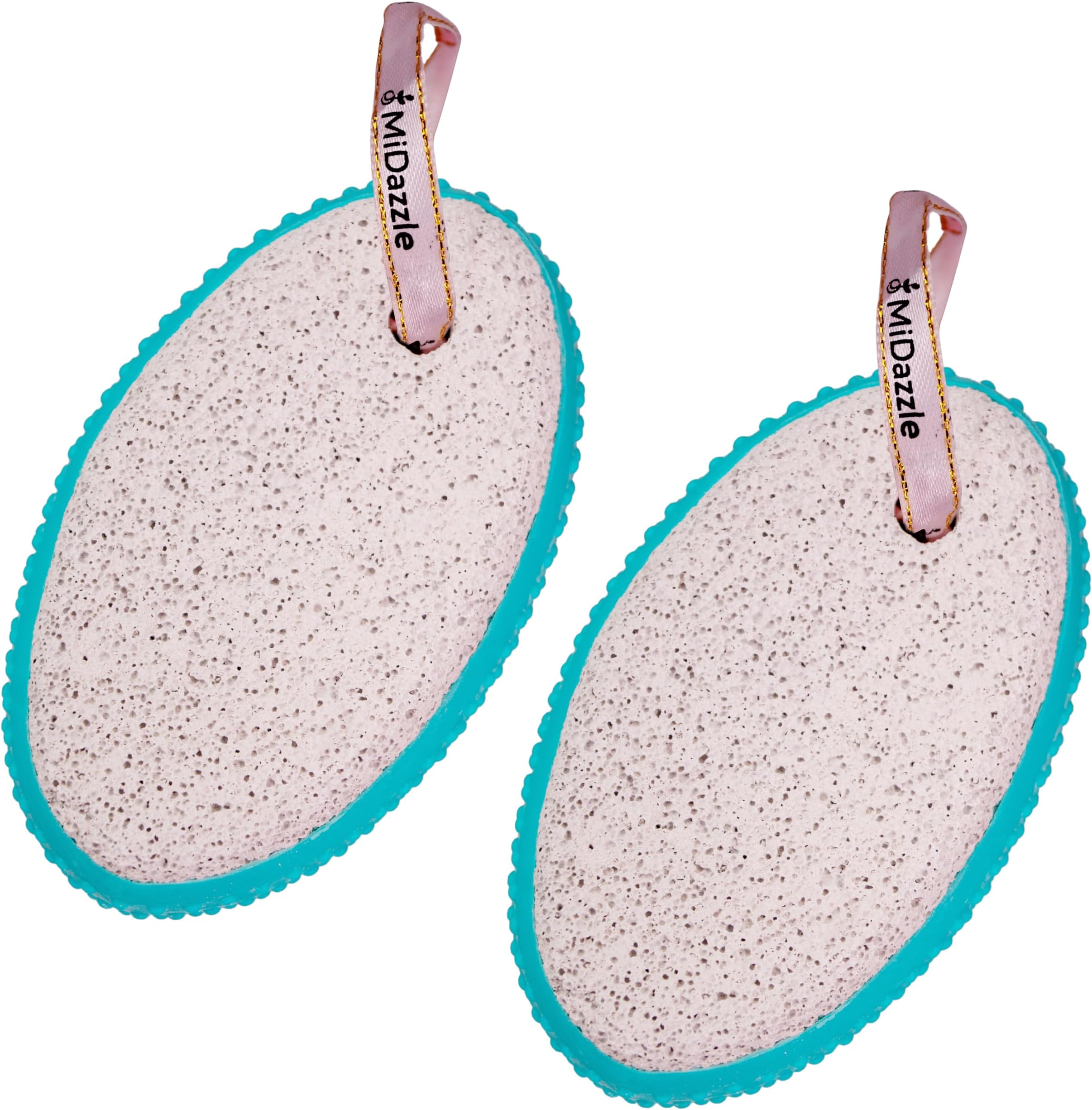 - Midazzle Oval Shaped Pumice Stone with Grip (Pack of 2)