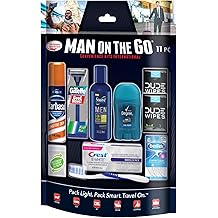 Convenience Kits International Men&rsquo;s 11 Piece Kit with Oral Care and Grooming Essentials, Featuring: Travel Size Products, Blue